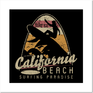 California Surfer Posters and Art